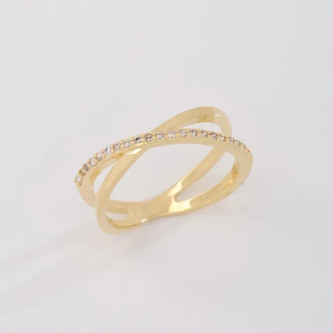 Anel Croisé Ouro 18K