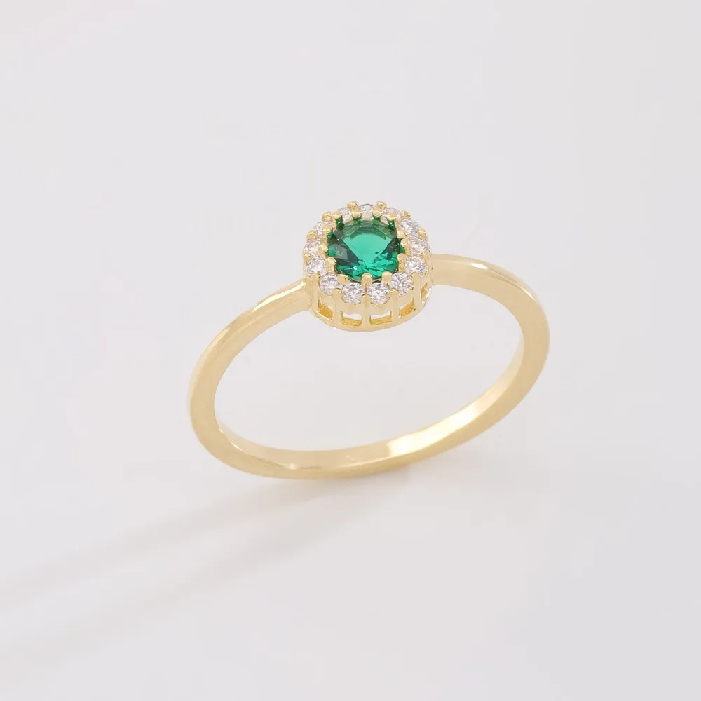 Anel Éclat Vert Ouro 18K