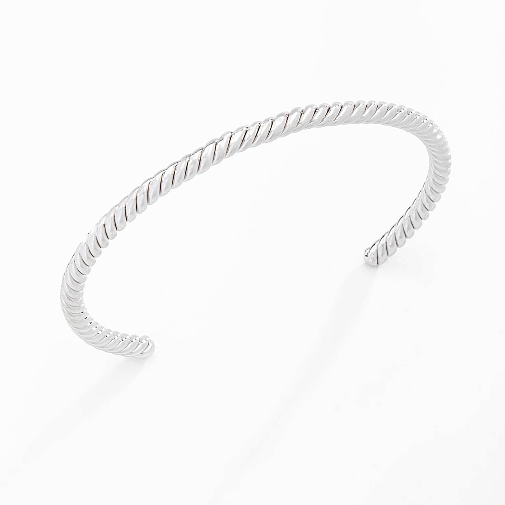 Bracelete Tordu Ródio Branco
