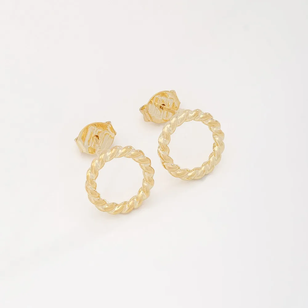 Brinco Mini Twist Ouro 18K