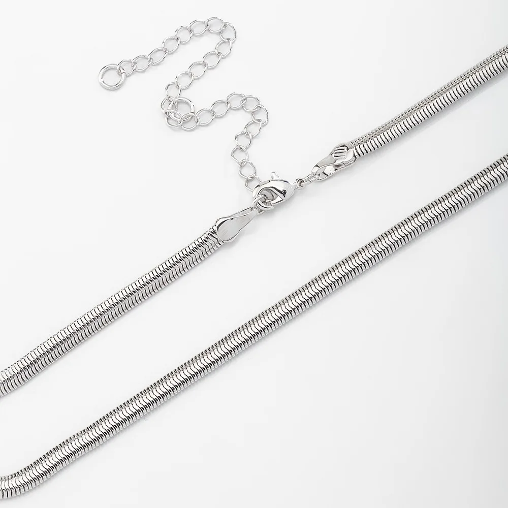 Choker Snake Ródio Branco