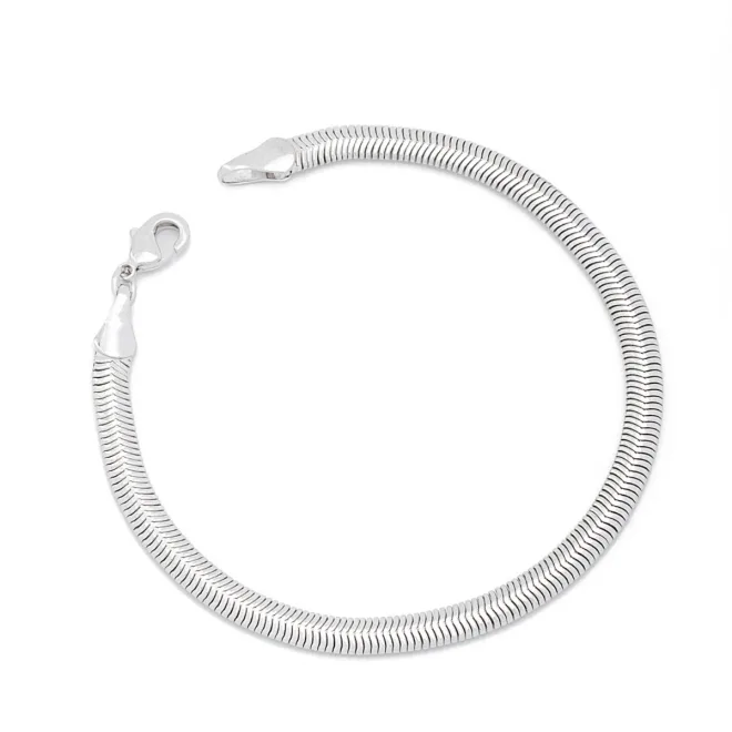 Pulseira Snake Ródio Branco